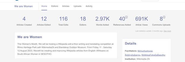 Screenshot einer Google-Suchergebnisseite für "wir sind Frauen", die Text, Zahlen und eine Suchleiste anzeigt.