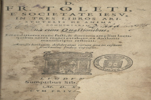 Ein altes Buch mit Text und einer Illustration, das ein altes Siegel auf dem Cover trägt.