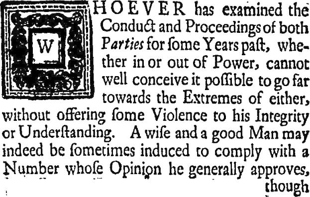 Schwarzes und weißes Foto eines Mannes im Anzug und mit Krawatte mit zentrierter Schrift und einem Logo, das ein historisches Zitat über politische Verhaltensweisen enthält.